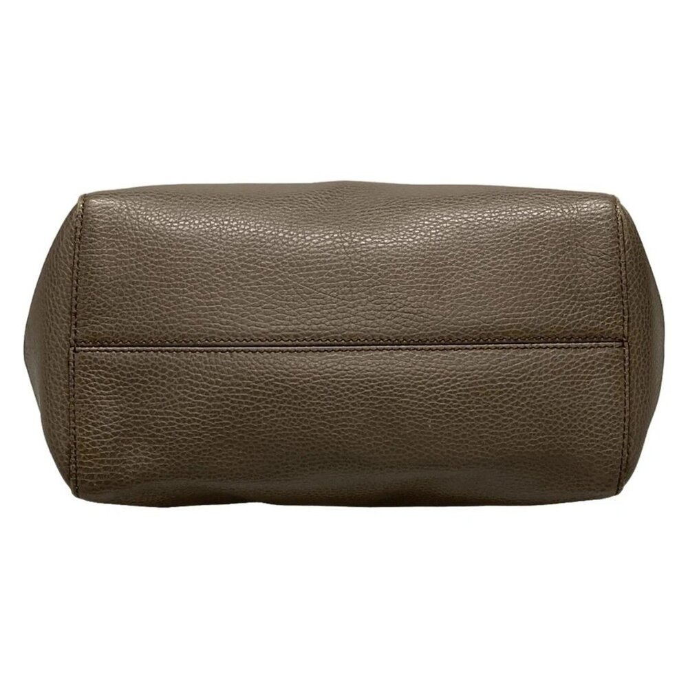 Auth GUCCI Swing 354408 Brown Pink Leather Tote Bag - Picture 9 of 16